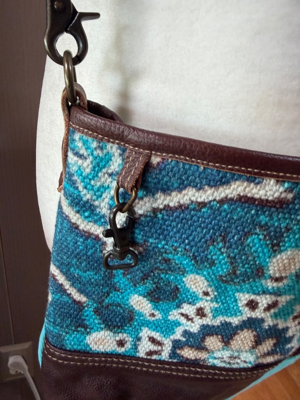 MYRA Crossbody Canvas & Textile Bag - Picture 3 of 8